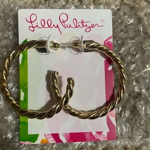 Tropical twist hoop earrings